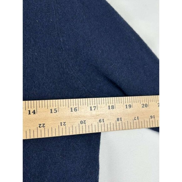 Boden Sweater Women's Size 8 Navy Blue 100% Cashmere Crew Neck - Picture 6 of 12
